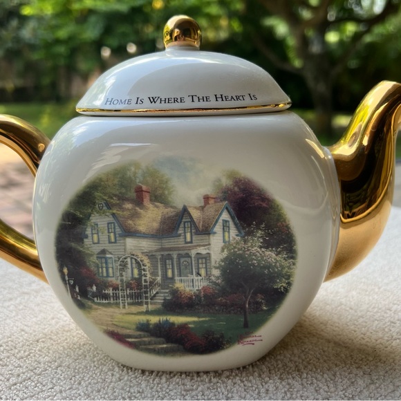 Vintage Teleflora Teapot,Thomas Kinkade Home Is Where The Heart Is II - Picture 2 of 11